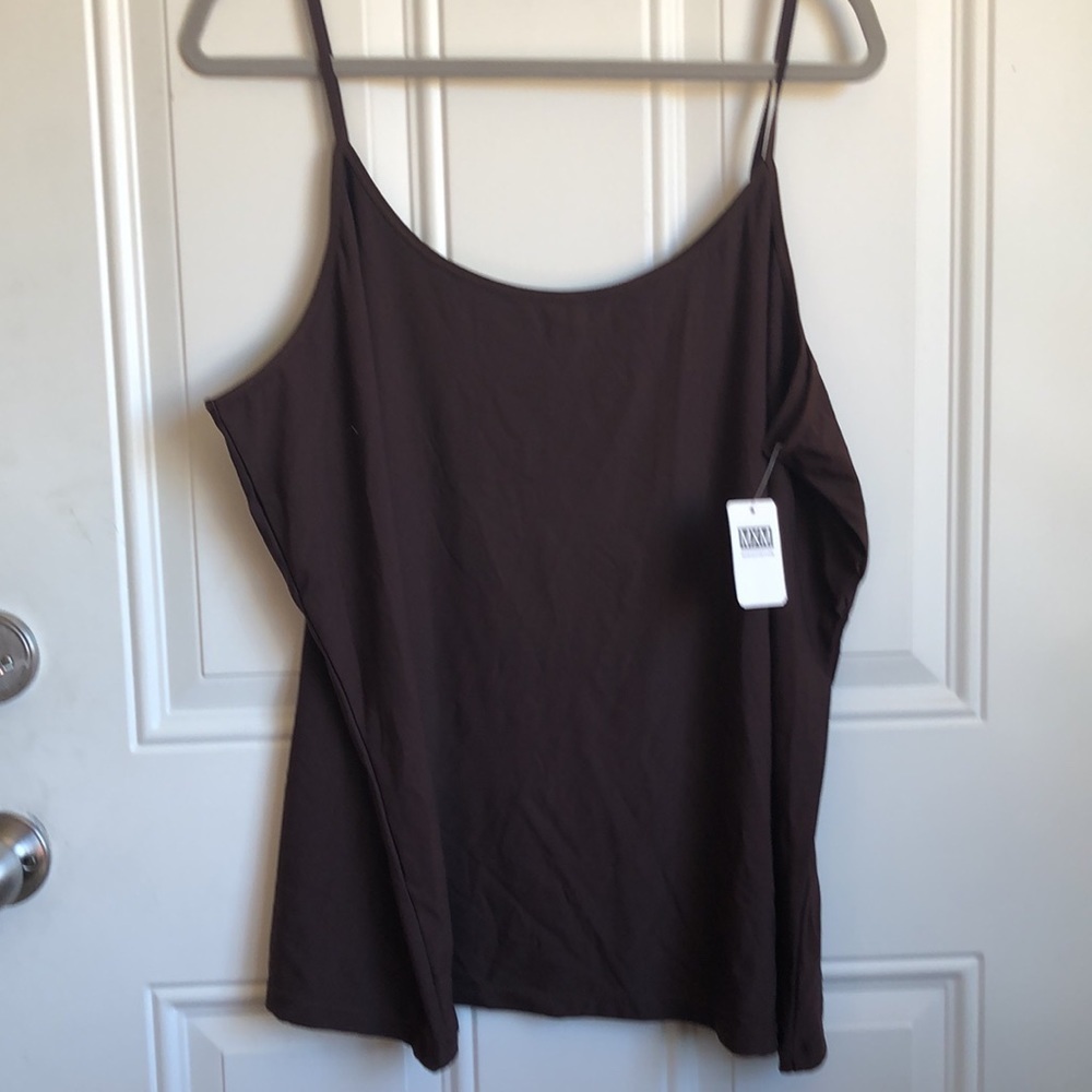 NEW WITH TAG MXM PLUS SIZE 4X BROWN TANK TOP